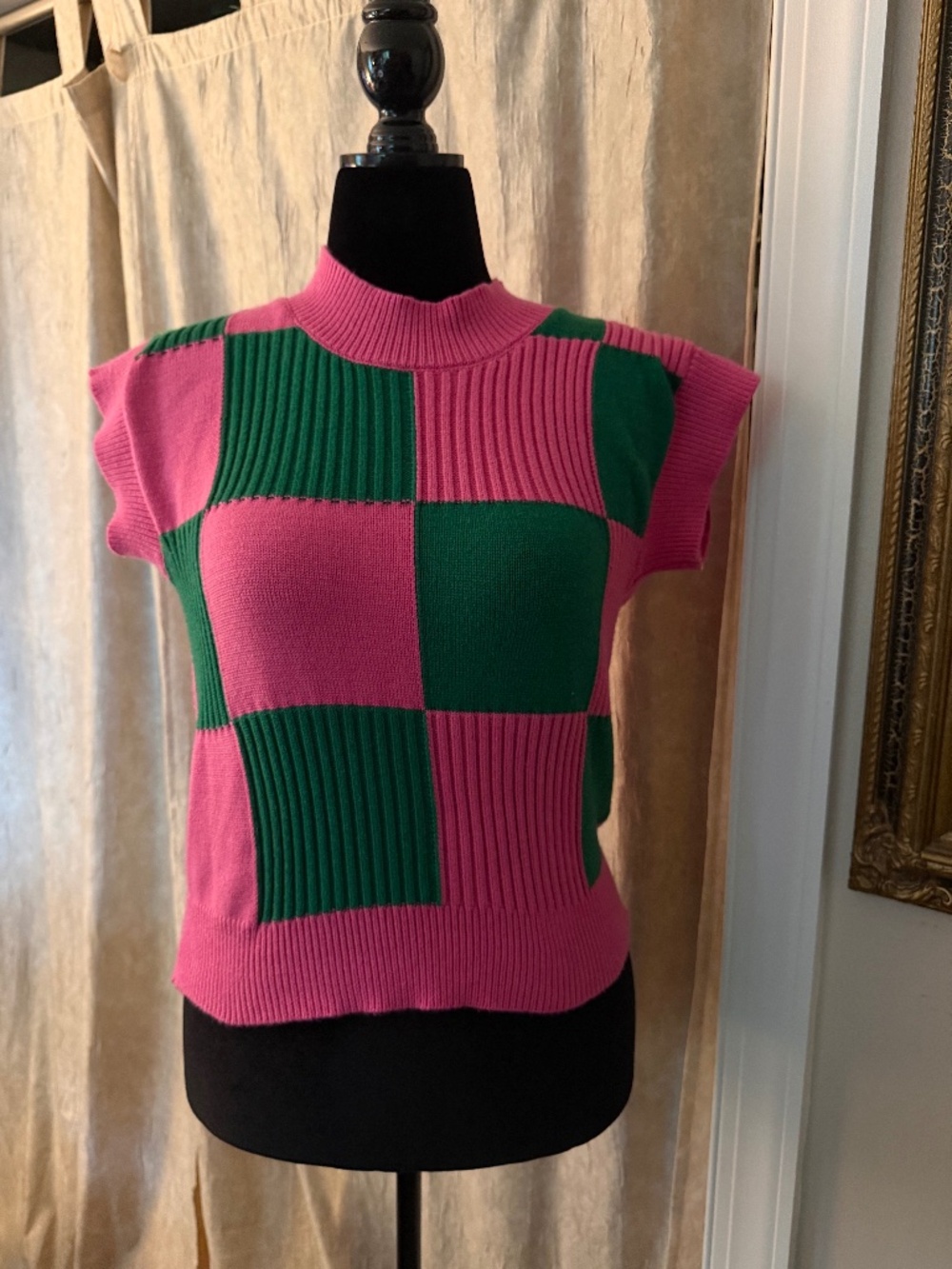 Watermelon Checkered Top